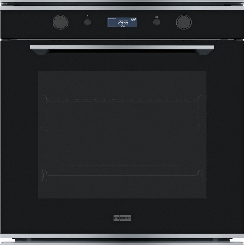 Franke FMY 98 P XS Forno Elettrico Multifunzione 60 cm Pirolitico Termoventilato 73 L Classe A Acciaio Inox e Cristallo Nero
