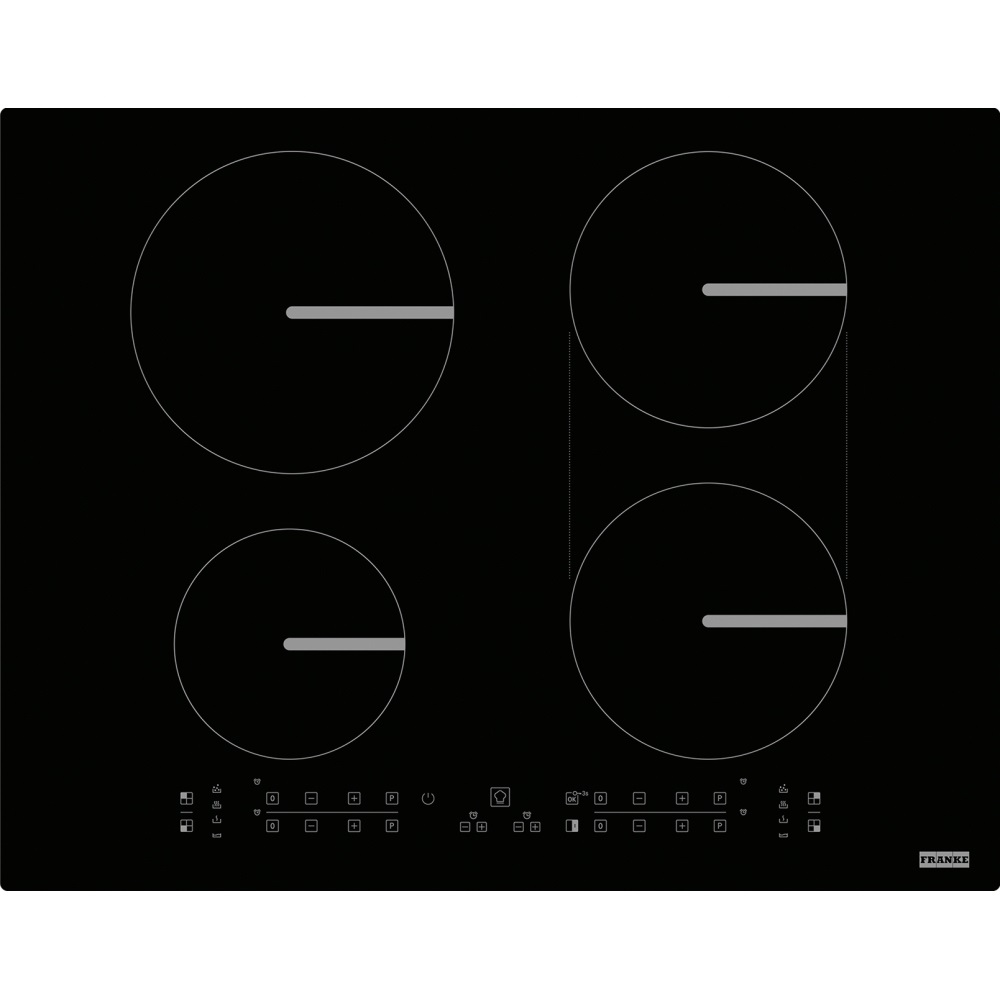 Franke FSM 654 I B BK Piano Cottura a Induzione 65 cm Vetroceramica Nero con 4 Zone di Cottura e Controllo Touch