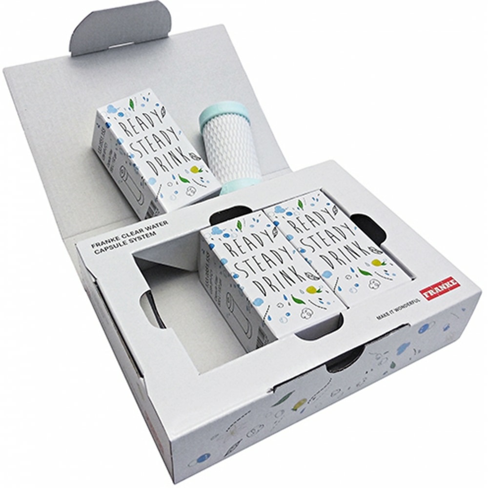 Franke Filtro per Sistemi per il trattamento acqua Vital High Performance 112.0607.498 - Set 3 Pezzi con Altissima Capacità di Filtrazione
