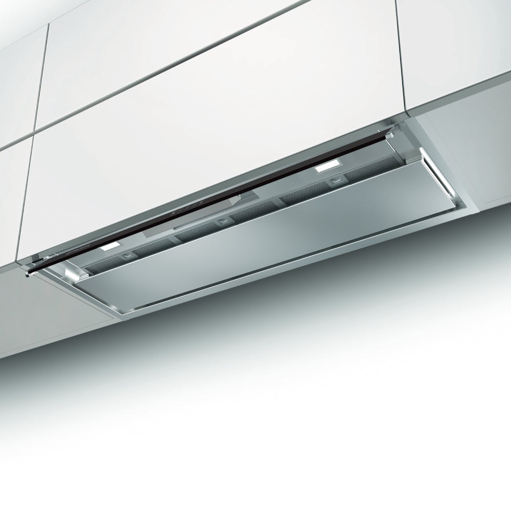 Faber IN-NOVA TOUCH X/BK A90 Cappa ad Incasso Sottopensile 90 cm Acciaio Inox e Vetro Nero 670 m³/h Classe A