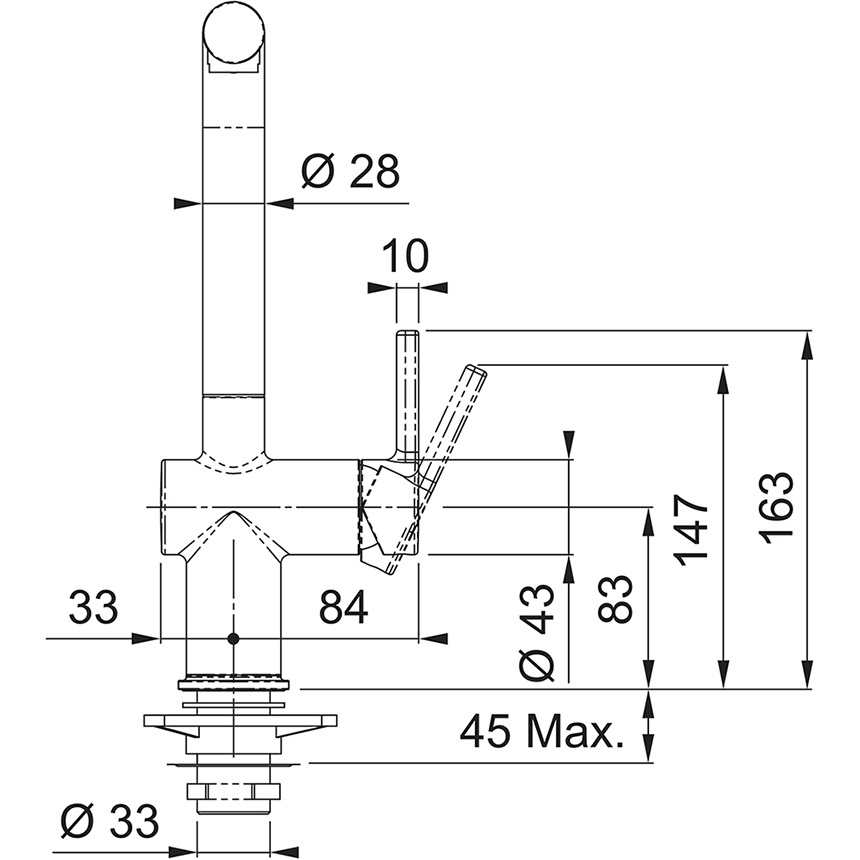 Franke Active Plus Doccia - Miscelatore da Incasso Monocomando Cucina con Doccetta Estraibile, Cromo, Rotazione Canna 180°, Risparmio Idrico, Cod. 115.0653.379