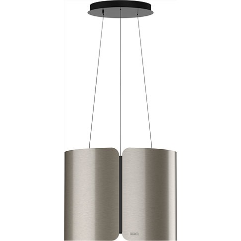 Franke FSMS F42 SS/BK MATT Cappa a Isola 42 cm, Acciaio Inox, 720 m³/h, Classe A, Controllo Soft Touch, Illuminazione LED