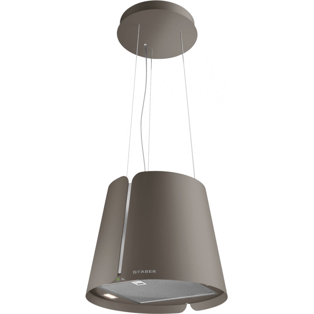 Faber BEAT TITANIUM MATT F45 Cappa a Isola Sospesa Ø43 cm Titanio Opaco Classe A 580 m³/h