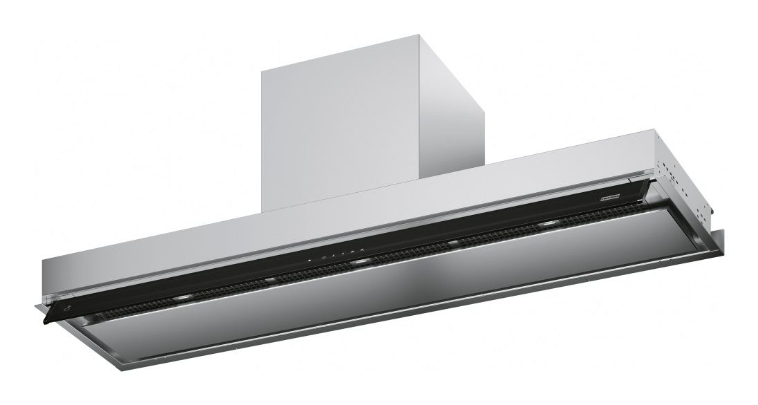 Franke FSAS A120 BK/XS Cappa da Incasso 120 cm Acciaio Inox Satinato con Sensore della Qualità dell'Aria, 570 m³/h, Classe A, Controllo Touch
