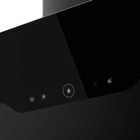Franke FVAD A90 BK MATT Cappa Aspirante a Parete 90 cm Nero Opaco 740 m³/h Classe A con Controllo Touch e Illuminazione LED