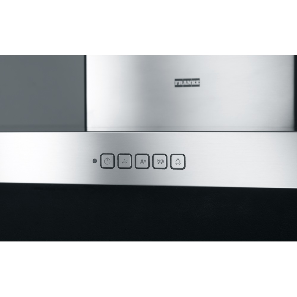 Franke Tale 905 I BK Cappa Aspirante a Isola 90 cm Nero Opaco 450 m³/h A con Controllo Touch e Illuminazione LED