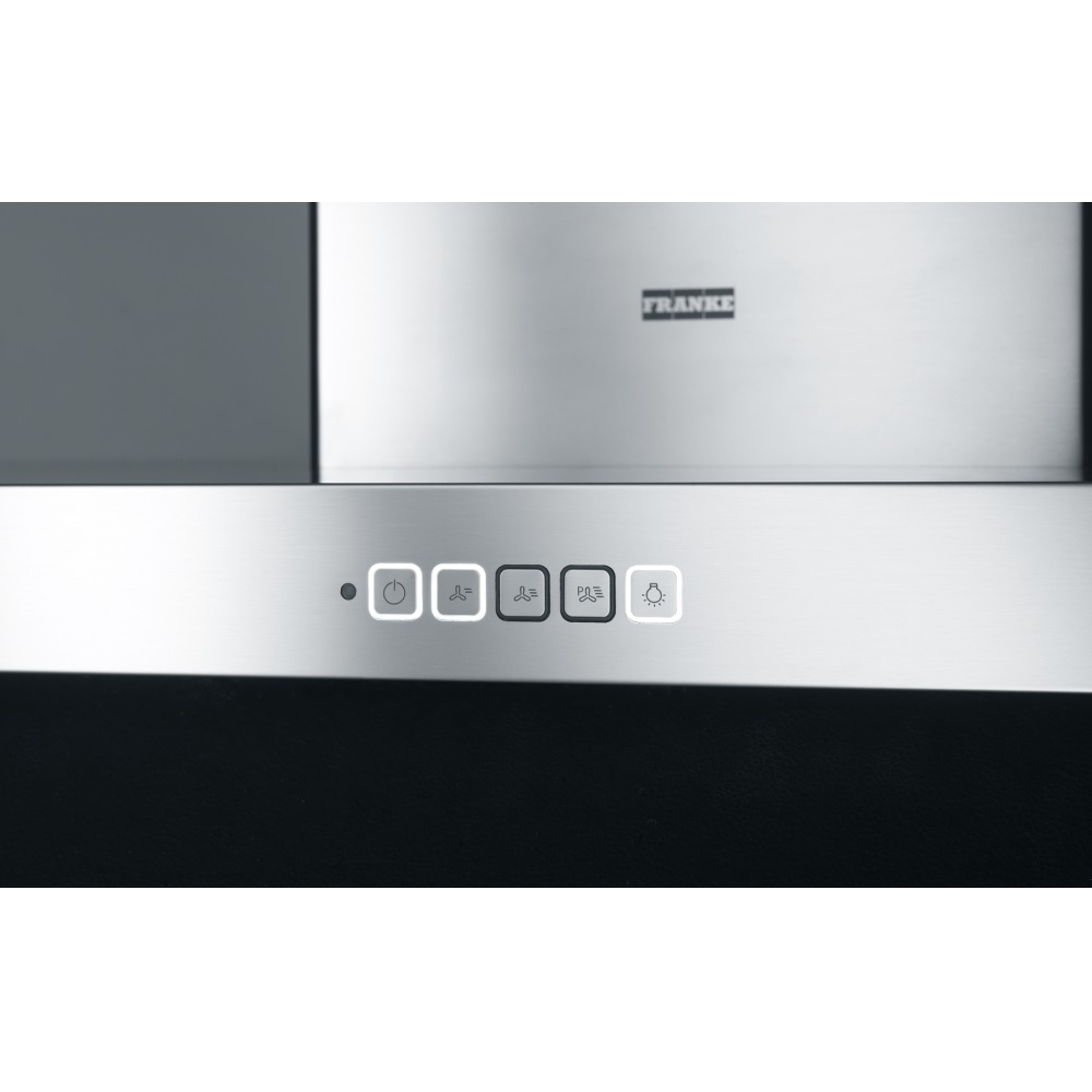Franke Tale 905 I BK Cappa Aspirante a Isola 90 cm Nero Opaco 450 m³/h A con Controllo Touch e Illuminazione LED