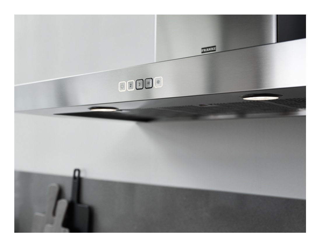 Franke TALE 915 W BK Cappa Aspirante a Parete 90 cm Nero Opaco 450 m³/h A con Controllo Touch e Illuminazione LED