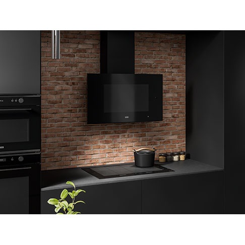 Franke FKAS A80 BK Cappa Aspirante a Parete 80 cm Nero 740 m³/h Classe A Touch Control con Sensore Qualità Aria