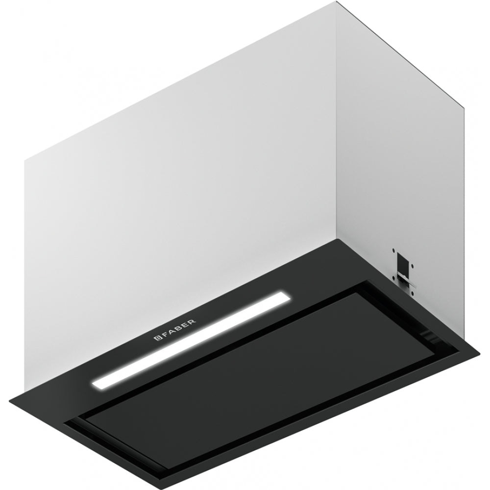 Faber Inka Lux Premium Cappa da Incasso 52cm Nero Opaco con Aspirazione 670 m3/h e Illuminazione LED