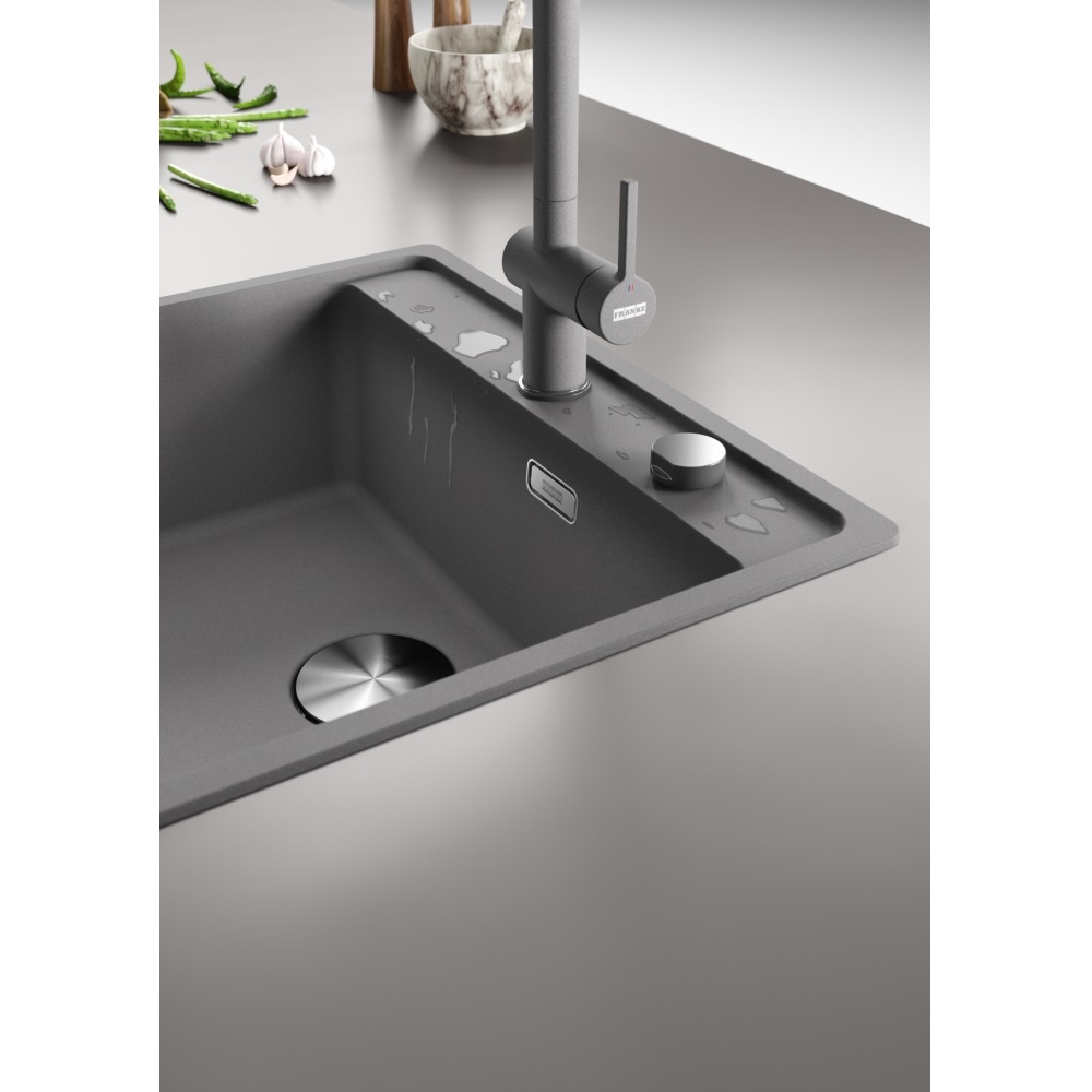 Franke MRG 610-52 TL Lavello da Incasso 1 Vasca 56 x 51 cm in Fragranite Stone Grey
