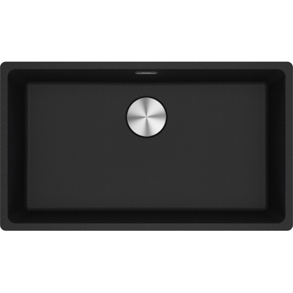 Franke MARIS MRG 610-72 Lavello montato su piano Rettangolare in Fragranito Nero, 1 vasca 76 x 44 cm