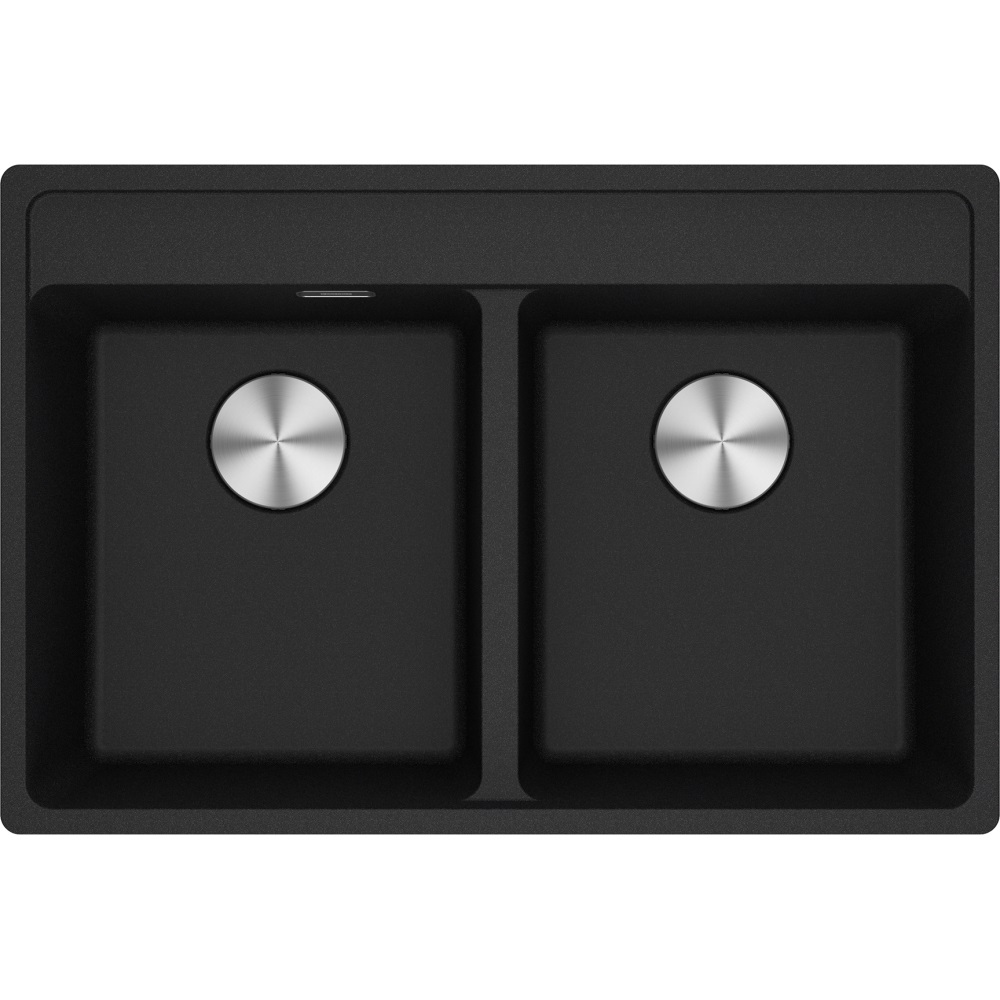 Franke MRG 620-35-35 TL Lavello da Incasso Rettangolare in Fragranite Nero con 2 Vasche 76 x 51 cm