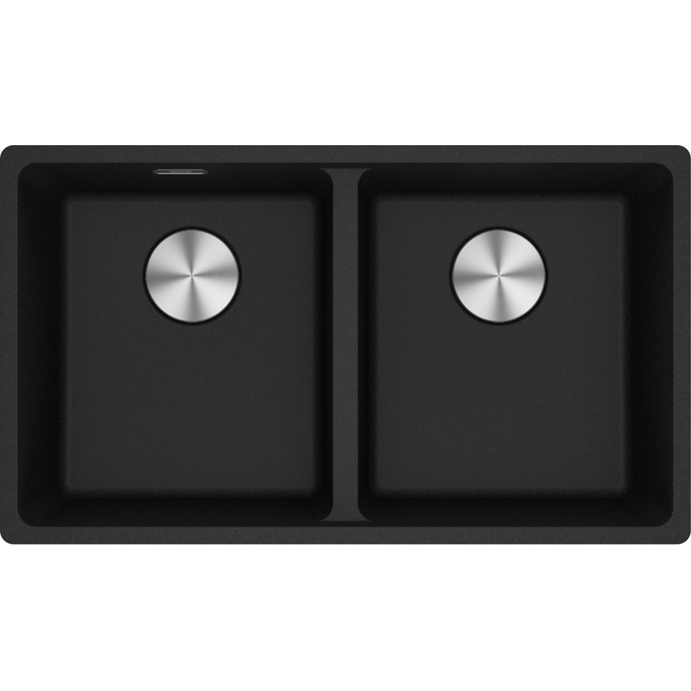 Franke MRG 620-35-35 Lavello da Incasso in Fragranite Nero, 2 Vasche 76 x 44 cm