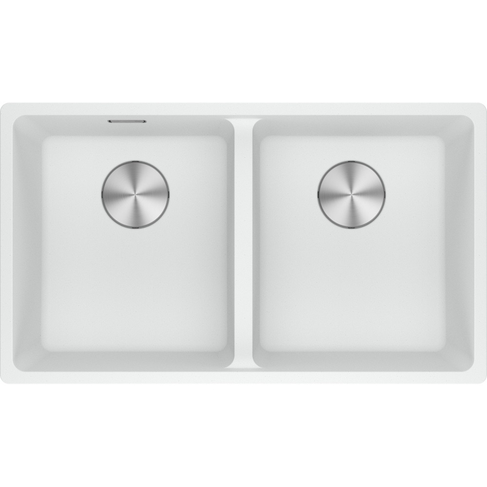 Franke MRG 620-35-35 Lavello ad Incasso Rettangolare in Fragranito Bianco con 2 Vasche 76 x 44 cm