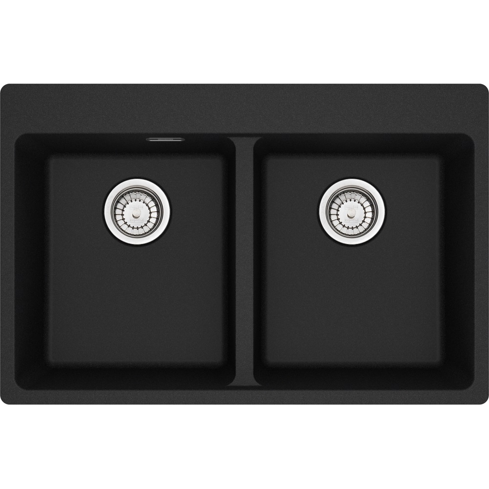 Franke MRG 620-34-34 FTL Lavello da Incasso in Fragranite Nero con 2 Vasche 76 x 50 cm