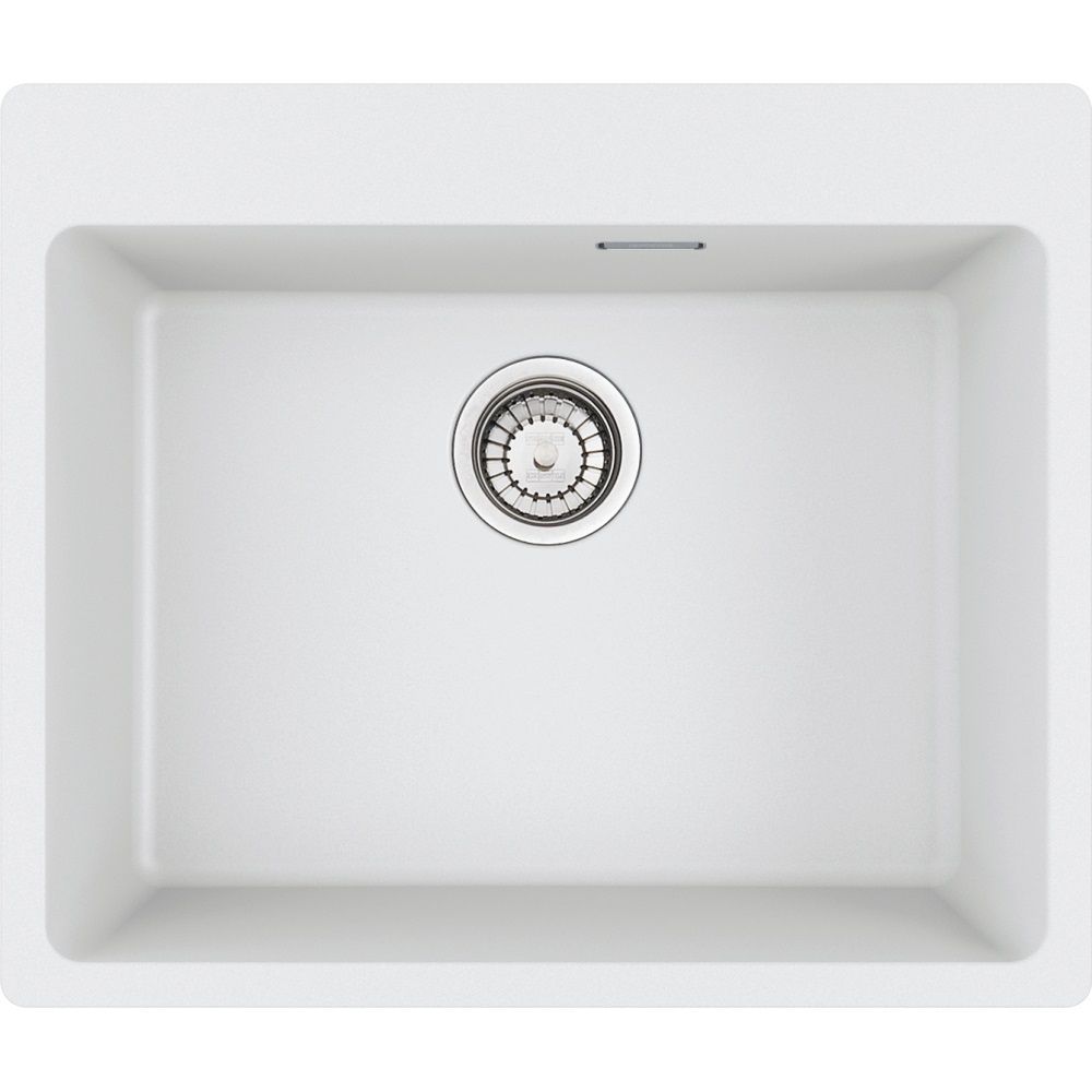 Franke MRG 610-54 FTL Lavello montato su piano Rettangolare in Fragranito Bianco, 1 vasca, dimensioni 59x50 cm