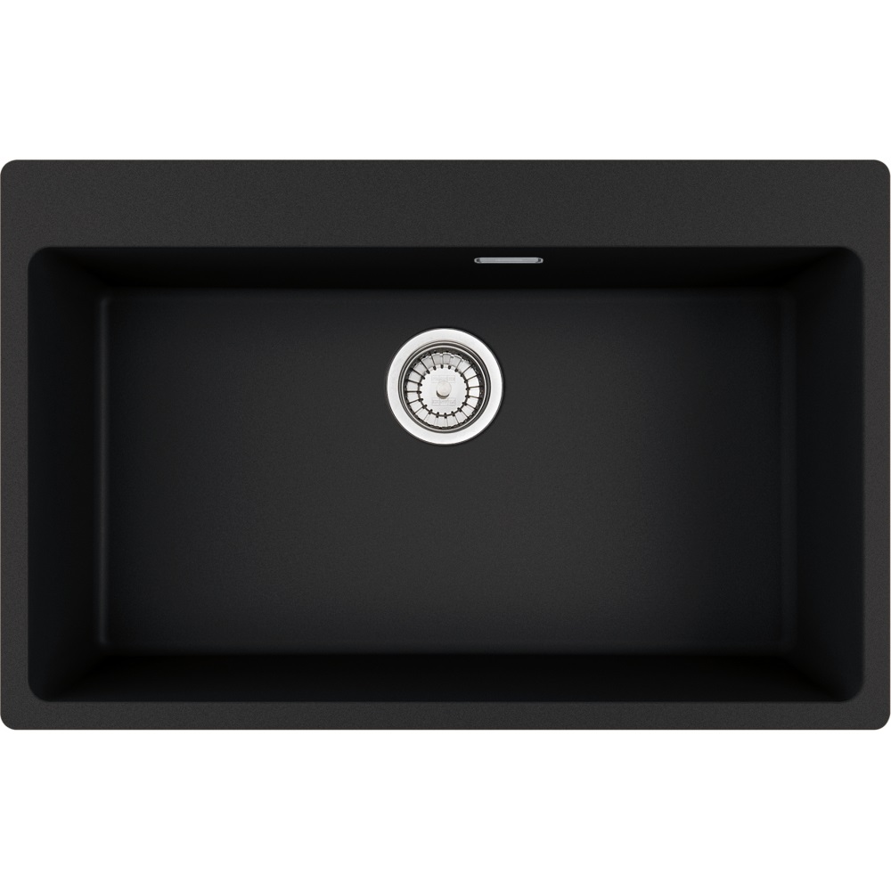 Franke MRG 610-73 FTL Lavello Montato su Piano in Fragranito Nero, 1 Vasca 78 x 50 cm