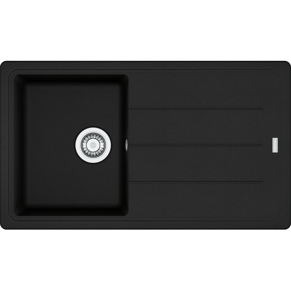 Franke BFG 611-86 Lavello da Incasso 1 Vasca 86 x 50 cm in Fragranite Black Matt con Gocciolatoio Reversibile