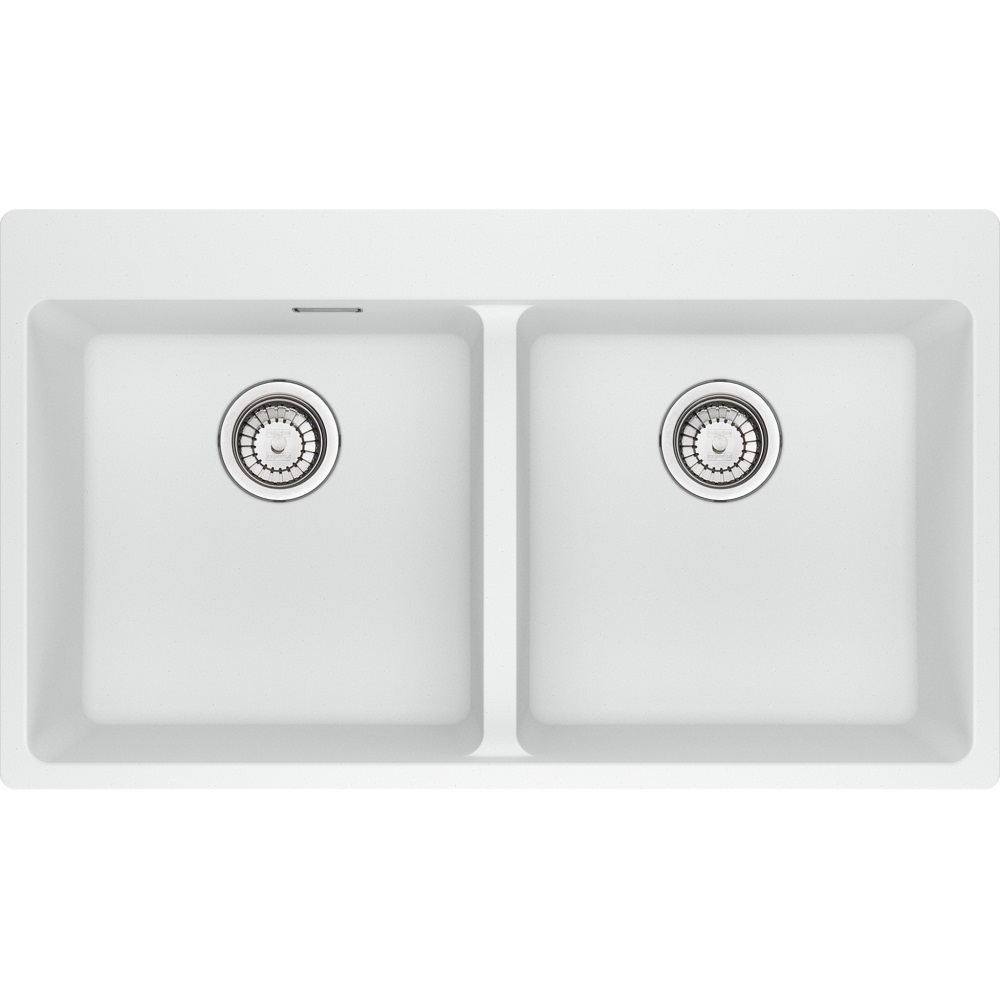 Franke MRG 620-39-39 TL Lavello ad Incasso in Fragranito Bianco 86 x 50 cm con 2 Ciotole