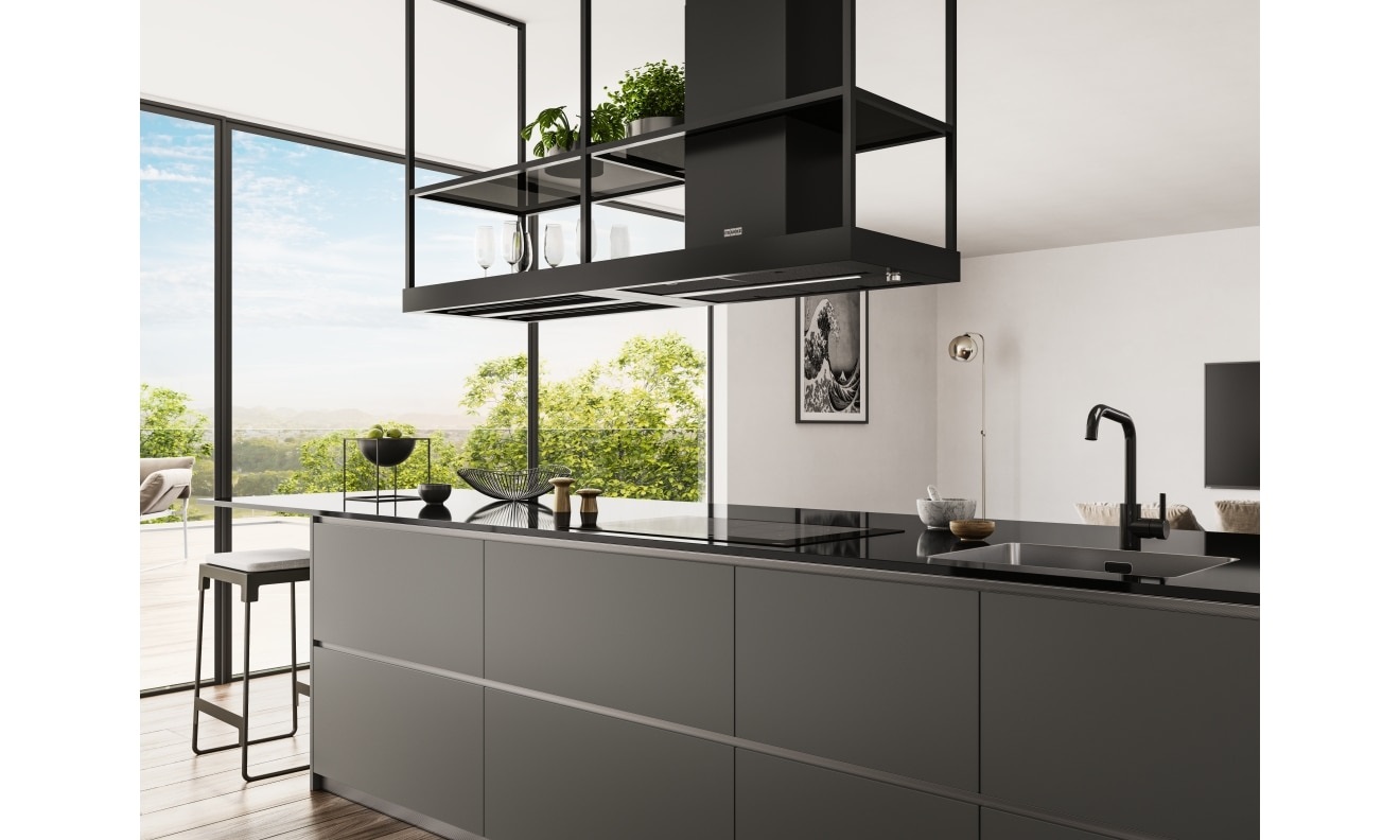 Franke FMY BK MATT F180 Cappa Aspirante a Isola 180 cm Nero 600 m³/h Classe A Filtrante