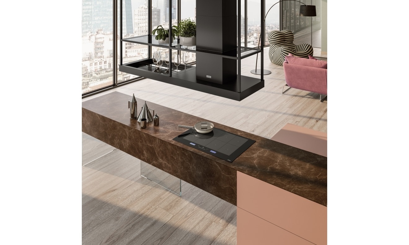 Franke FMY BK MATT F180 Cappa Aspirante a Isola 180 cm Nero 600 m³/h Classe A Filtrante