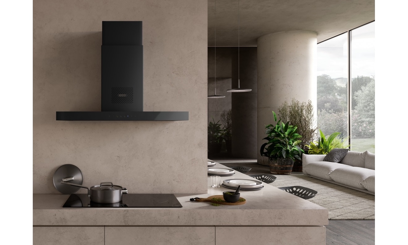 Franke FTMY AH BK MATT F90 Cappa aspirante a parete 90 cm Nero 580 m³/h Classe A