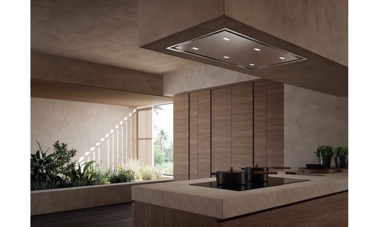 Franke FCMA 90 C XS A Cappa a soffitto 90 cm Inox satinato A Aspirante con Wi-Fi e Ventilazione continua