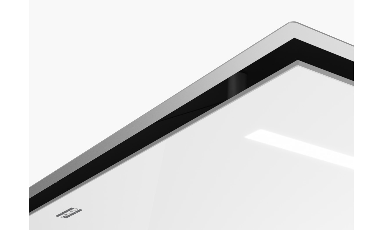 Franke FCMY 90 C WHG A 2B Cappa a soffitto 90 cm in Cristallo Bianco, Classe Energetica A , 250 W, 520 m³/h