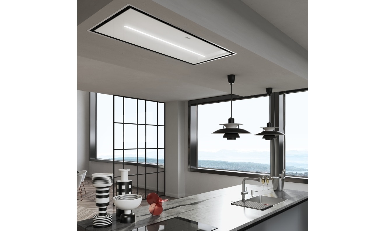 Franke FCMY 120 C WHG A AH Cappa a soffitto 120 cm Cristallo bianco A Aspirante 400 m³/h 60 dB