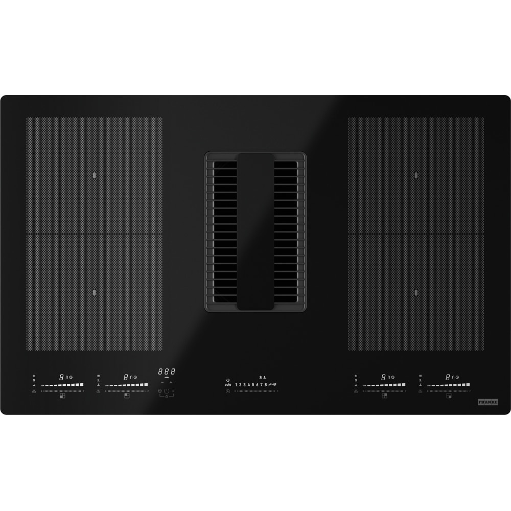 Franke FMY 839 HE Nero Da incasso 83 cm Piano cottura a induzione 4 zone con cappa integrata - Cristallo Nero