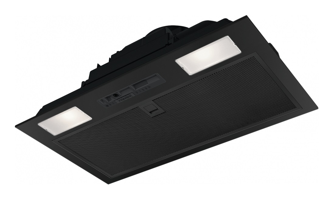 Franke Cappa da Incasso Box FBI 525 BK, 52 cm, Potenza 125 W, Portata 300 m³/h, Classe Energetica D, Illuminazione LED, Finitura Nero