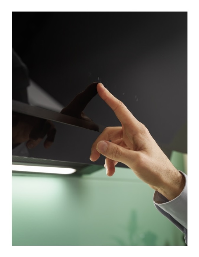 Franke FMY PRO 907 FM BK/BK MATT Cappa a parete 90 cm Cristallo Nero 450 m³/h A Touch Control