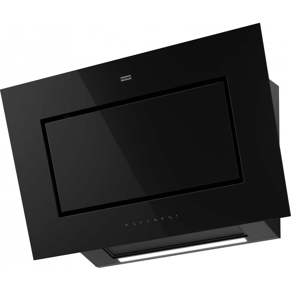 Franke FMY PER PRO BK F90 - Cappa aspirante a parete 90 cm, Cristallo Nero, 450 m³/h, A , Touch Control