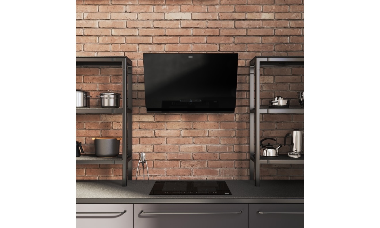 Franke FMA 2.0 PRO 807 BK Cappa Aspirante a Parete 80 cm Cristallo Nero 450 m³/h A Touch Control