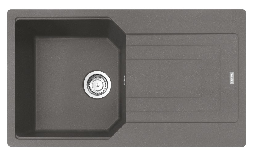 Franke UBG 611-86 Lavello ad Incasso 1 Vasca 86 x 50 cm in Fragranite Stone Grey con Gocciolatoio Reversibile