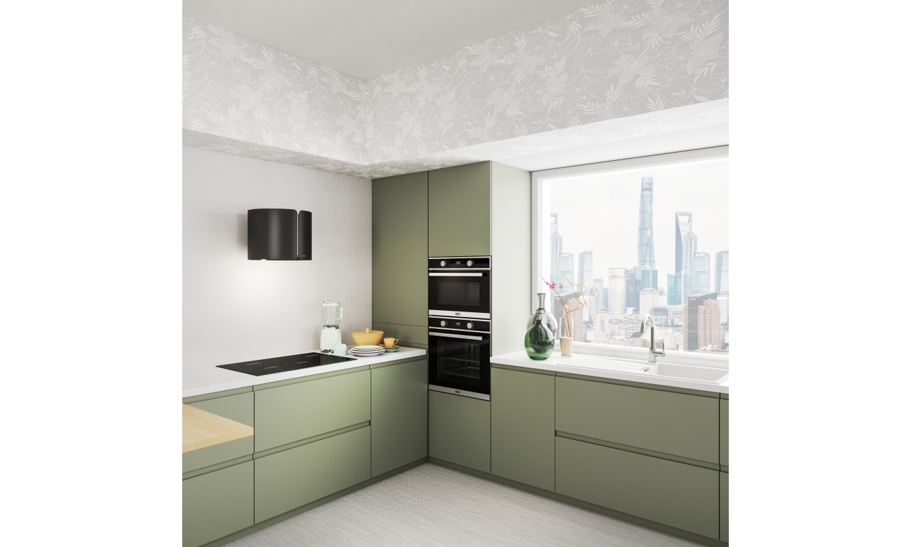 Franke FSMS Wall F42 BK Cappa Aspirante a Parete Nero 580 m³/h Classe A Ø 42 cm