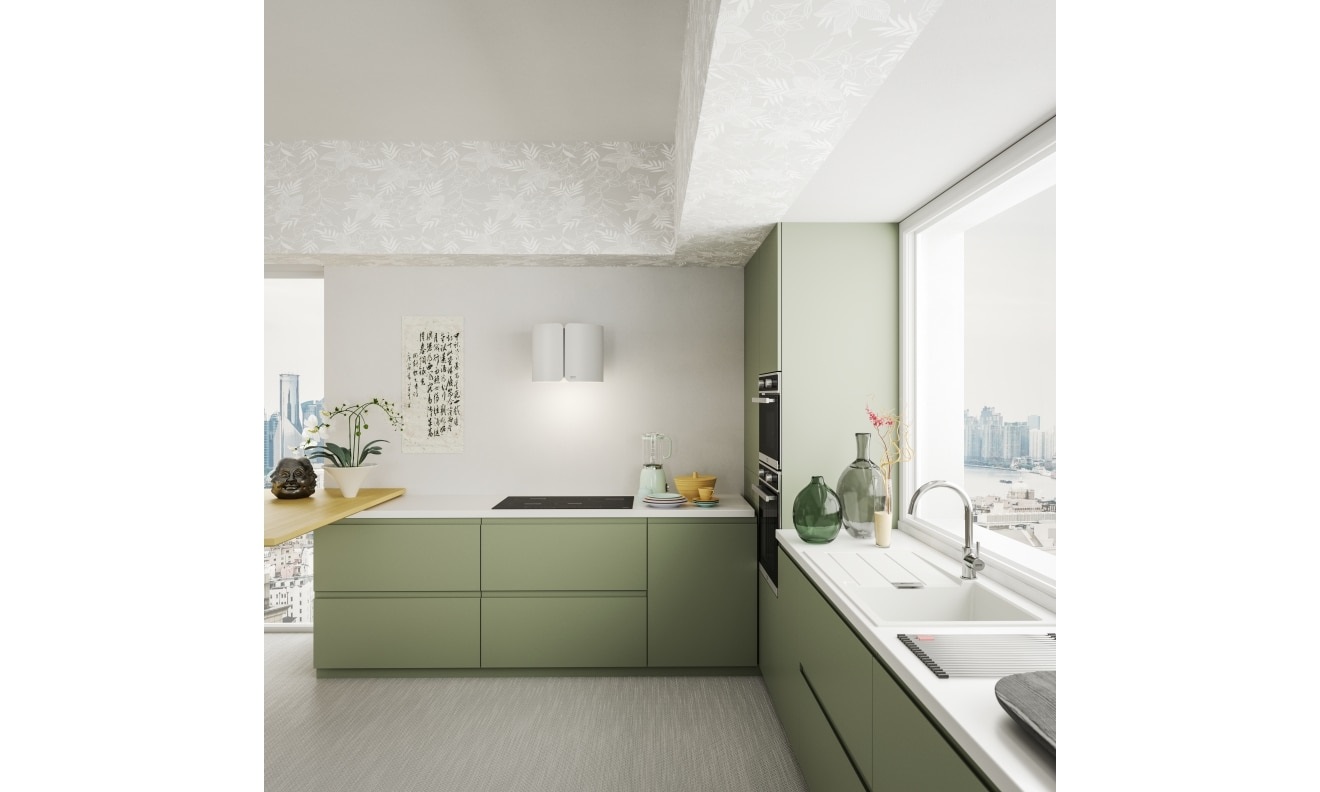 Franke FSMS Wall F42 WH Cappa Aspirante a Parete Bianco 580 m³/h Classe A Ø 42 cm Soft Touch