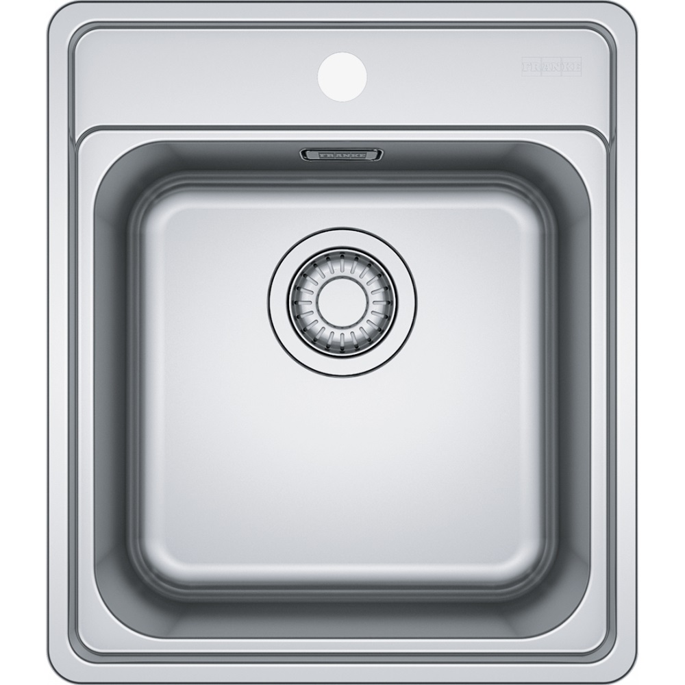 Franke BCX 610-42 Lavello Sottopiano Quadrato in Acciaio Inox Satinato 415 x 480 mm con 1 Vasca