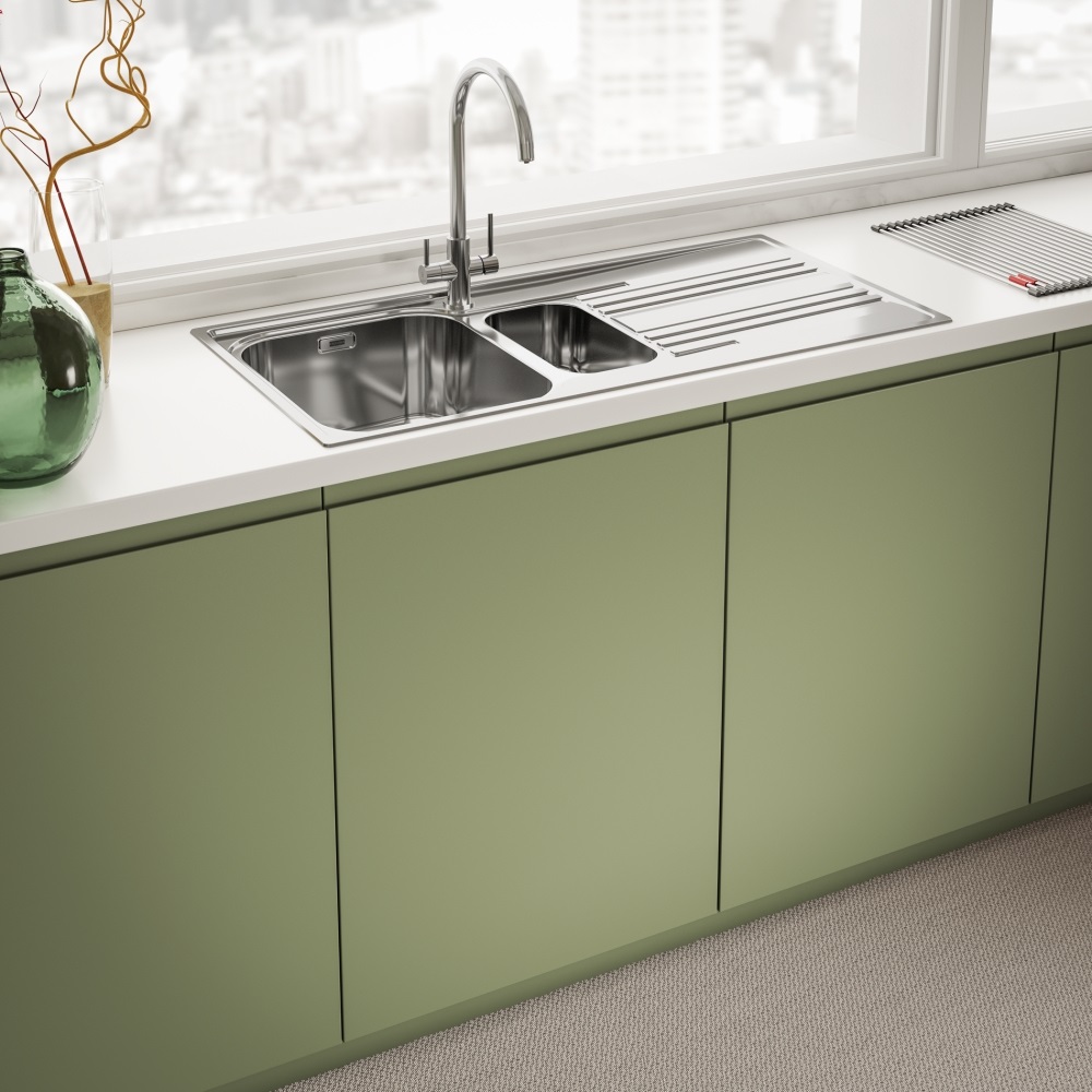 Franke Miscelatore Cucina Lina Clear Water Cromo - Filtrazione Acqua, Singolo/Bicomando, Ottone, Rotazione 360°