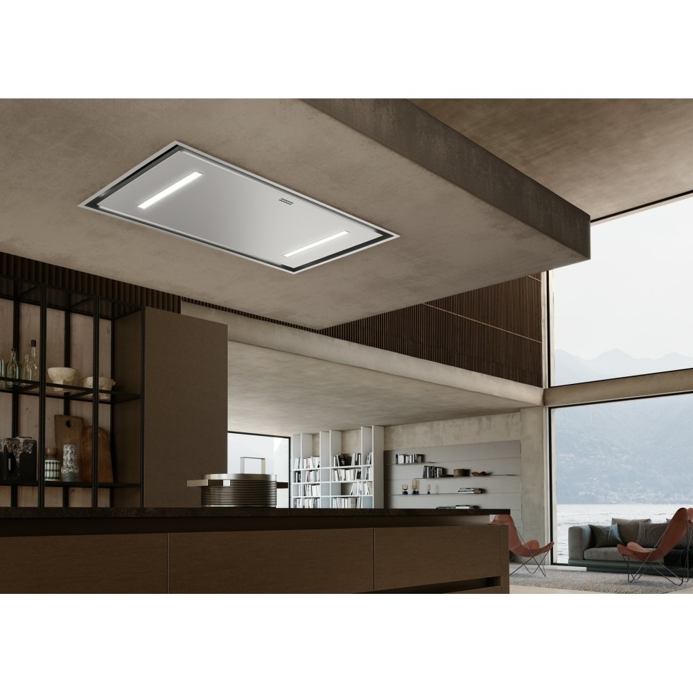 Franke Cappa a soffitto FCMY 90 C XS A KL - Acciaio inox satinato, 520 m³/h, A , 250 W, Controllo Elettronico, 59 dB