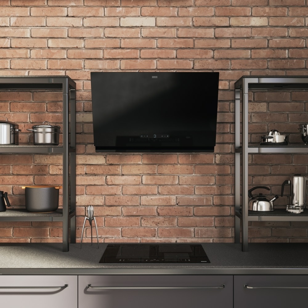 Franke FMA 2.0 PRO 807 BK KL Cappa Aspirante a Parete 80 cm Nero e Grigio, 450 m³/h, A , Touch Control