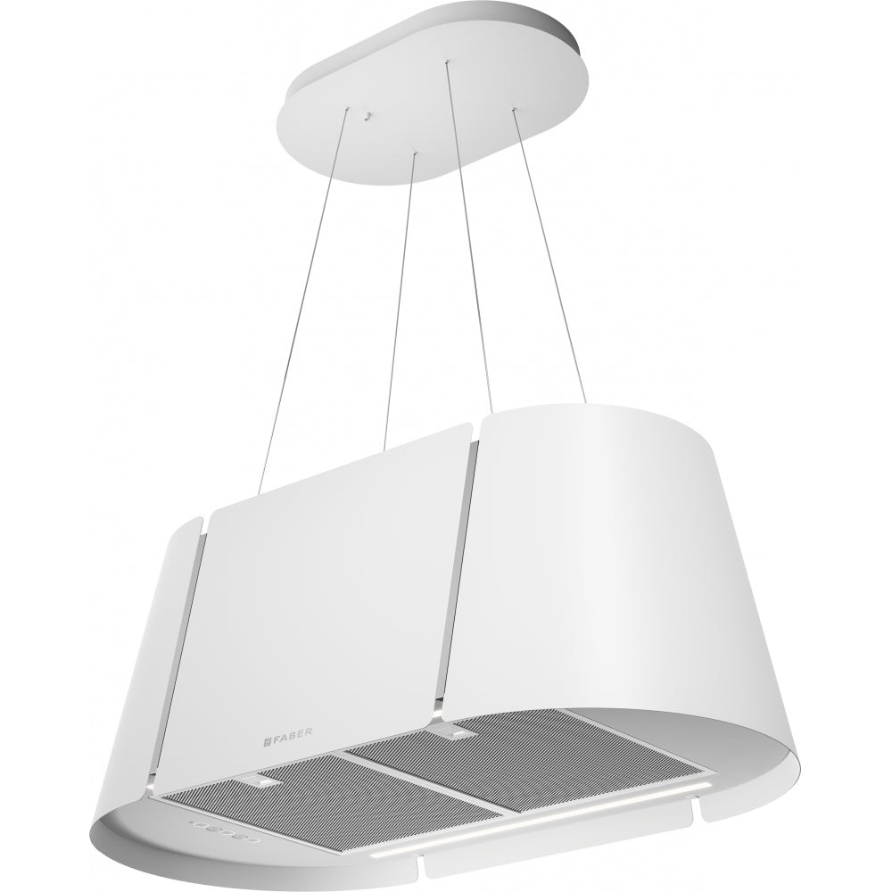 Faber CAPPA BEAT XL WH MATT F80 Cappa a Isola Sospesa Bianco Opaco 80 cm 590 m³/h Classe A