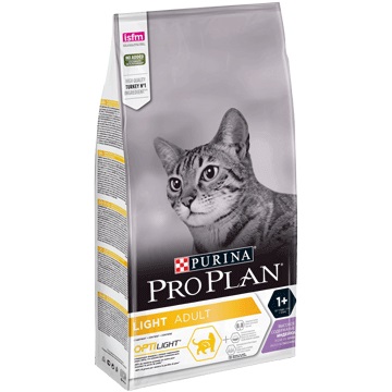 Purina Pro Plan Light OPTILight Cibo Secco per Gatti Adulto 10 kg Ricco in Tacchino - Alimento Completo per la Riduzione del Peso