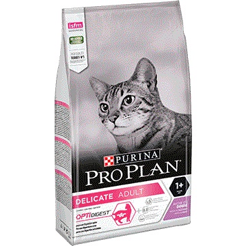 Purina Pro Plan Delicate Cibo Secco per Gatti Adulto Ricco in Tacchino - 400 g, Alimento Completo per Pelle e Digestione Delicate