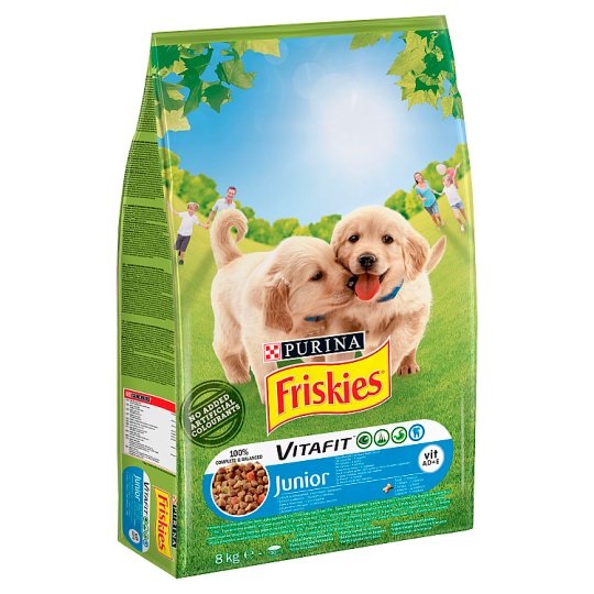 Purina Friskies Junior - Cibo secco per cuccioli con pollo, 8 kg