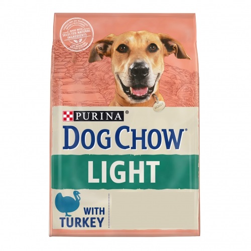 Purina Dog Chow Light Crocchette per Cani Adulti con Tacchino - 14 kg, Nutrizione Completa e Bilanciata