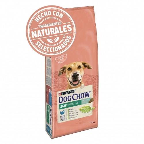 Purina Dog Chow Light Crocchette per Cani Adulti con Tacchino - 14 kg, Nutrizione Completa e Bilanciata