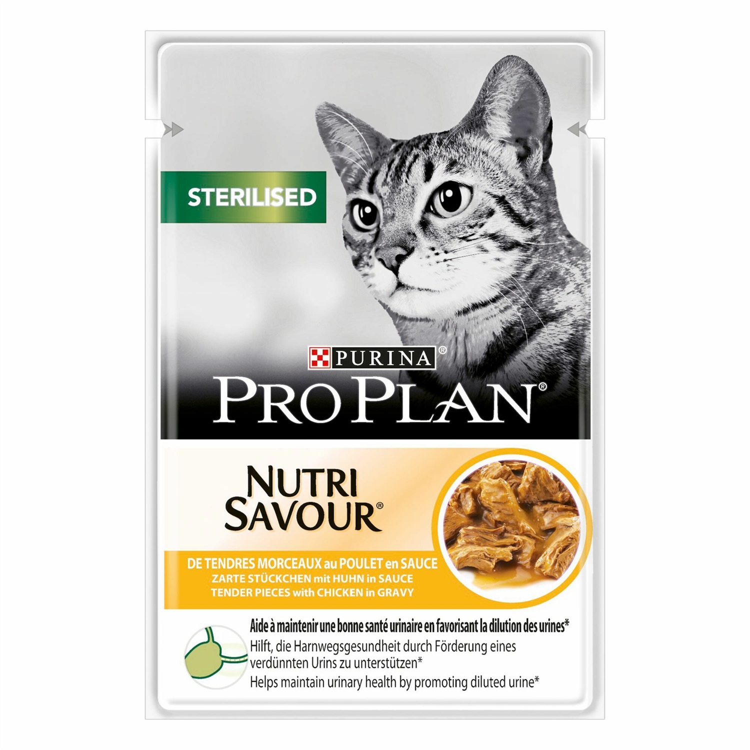 Purina Pro Plan Nutri Savour Cibo Umido per Gatti Sterilised con Pollo in Salsa - 85 g