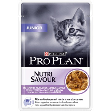 Purina Pro Plan Nutrisavour Kitten Cibo Umido in Salsa con Tacchino - 85 g
